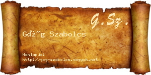 Góg Szabolcs névjegykártya