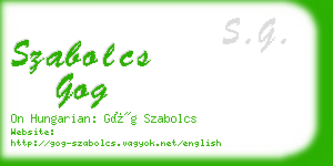 szabolcs gog business card